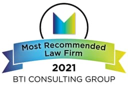 Badge BTI Consulting Group Most Recommended Law Firm